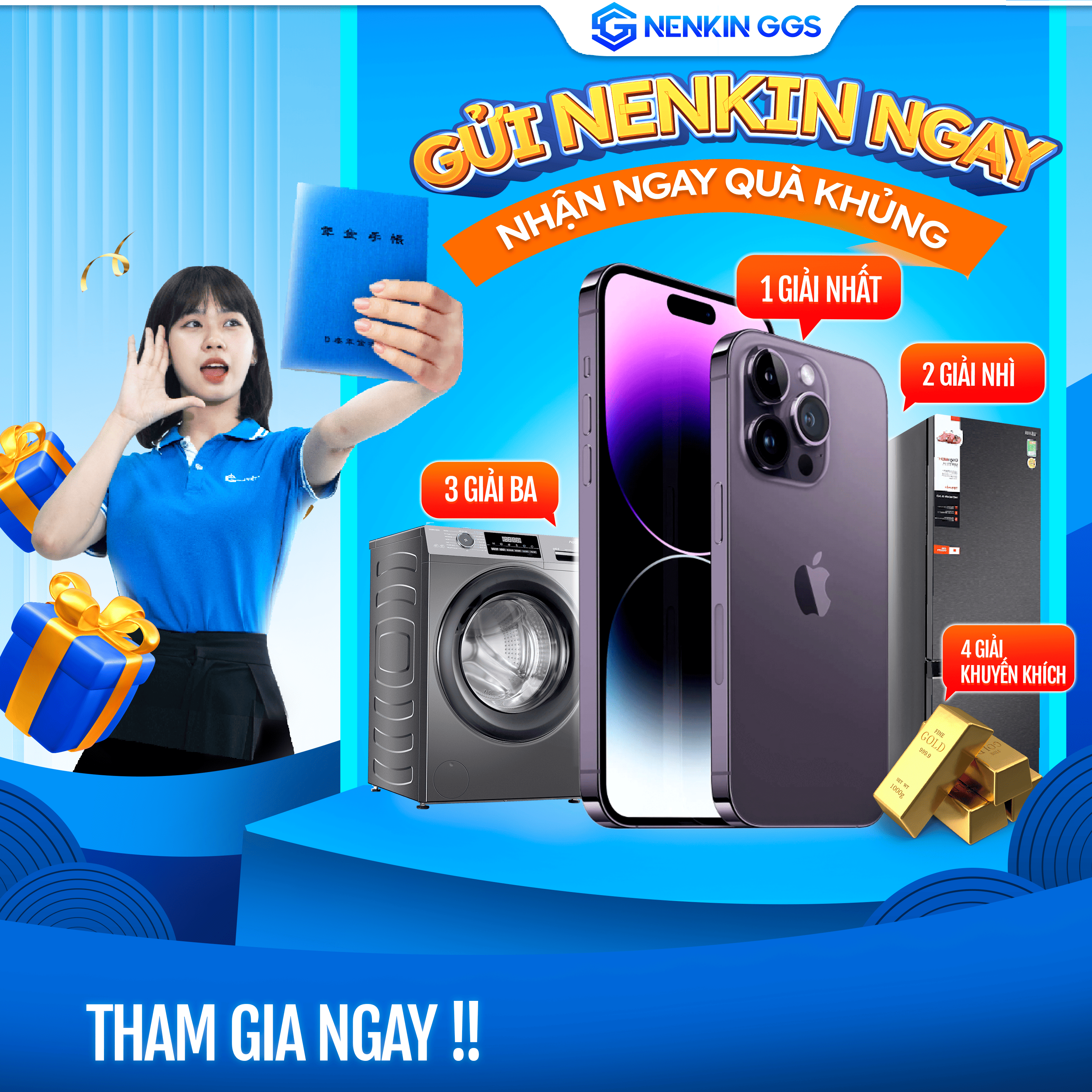 gửi nenkin nhận quà khủng